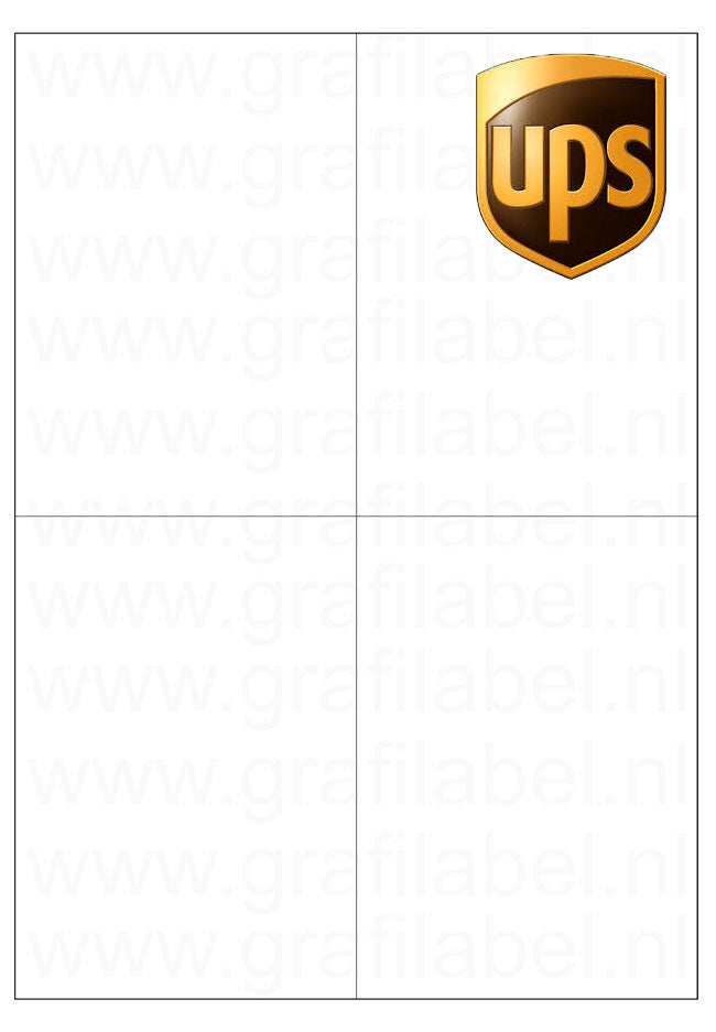 Verzendetiket / Pakketlabel UPS 105x148,5mm - 4 labels per vel - doos à 1.000 vel