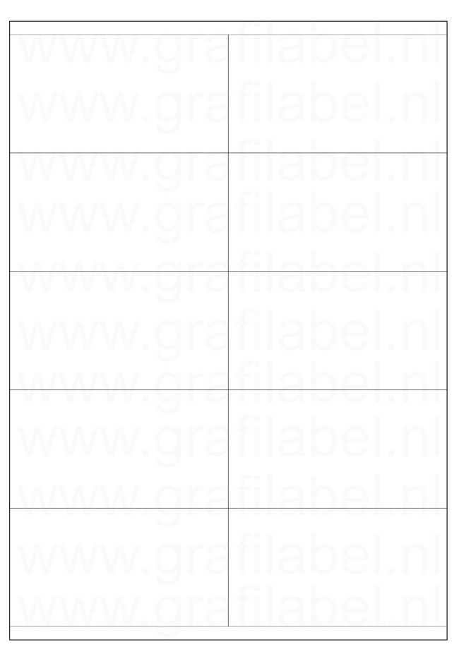 Wit A4 etiket / Laservel 105x56,8mm - 10 per vel permanent (doos à 1.000 vel)
