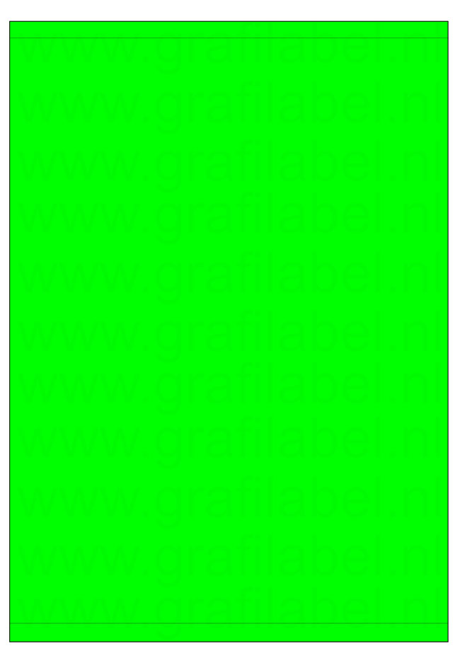 Fluor groen A4 etiket / Laservel 210x280mm - 1 per vel permanent (doos à 200 vel)