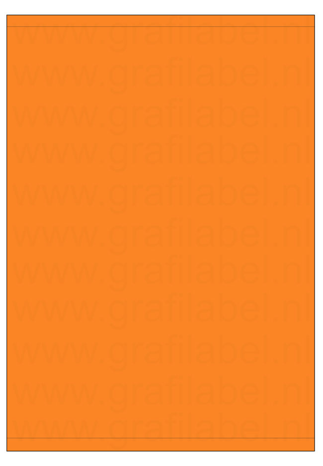 Oranje A4 etiket / Laservel 210x280mm - 1 per vel permanent (doos à 200 vel)
