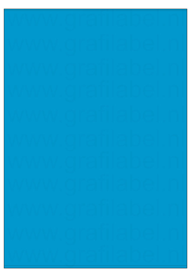 Blauw A4 etiket / Laservel 210x292mm - 1 per vel permanent (doos à 200 vel)