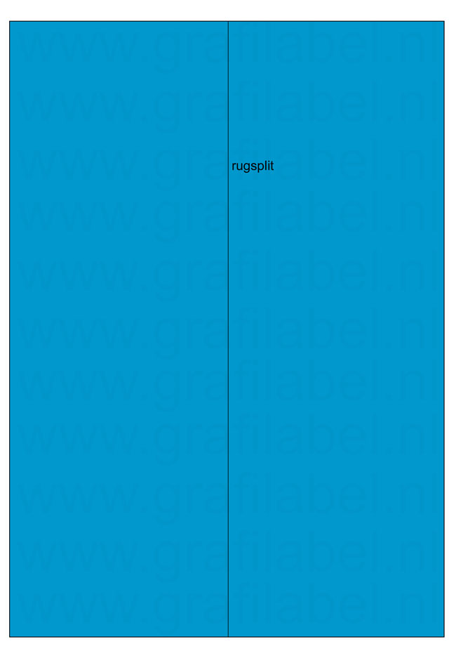 Blauw A4 etiket / Laservel 210x297mm - 1 per vel permanent (doos à 200 vel)