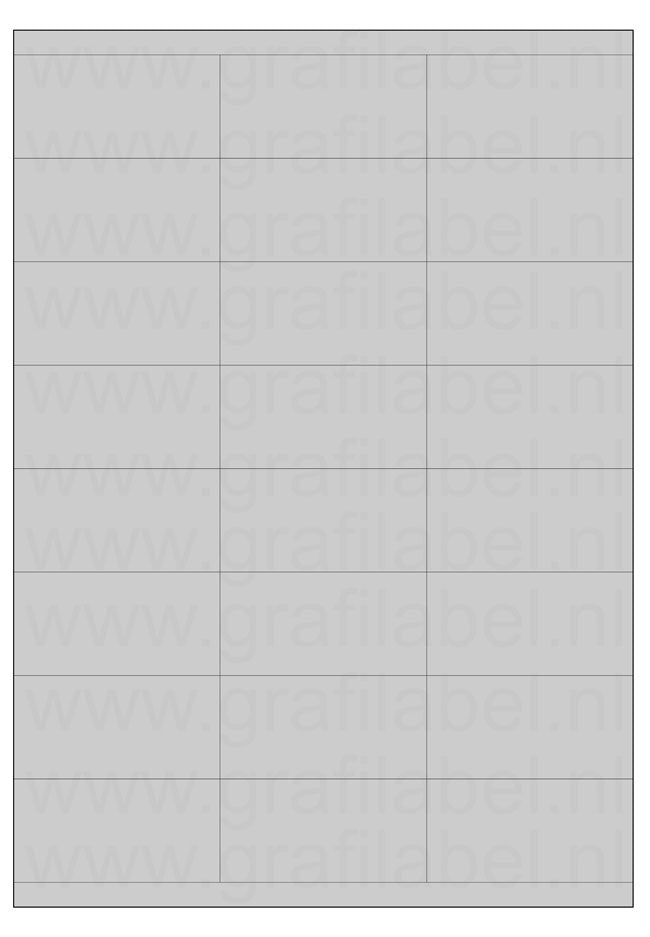 Polyester A4 etiket / Laservel Aluminium zilver mat - 70x35mm - 24 per vel - permanent (doos à 200 vel)