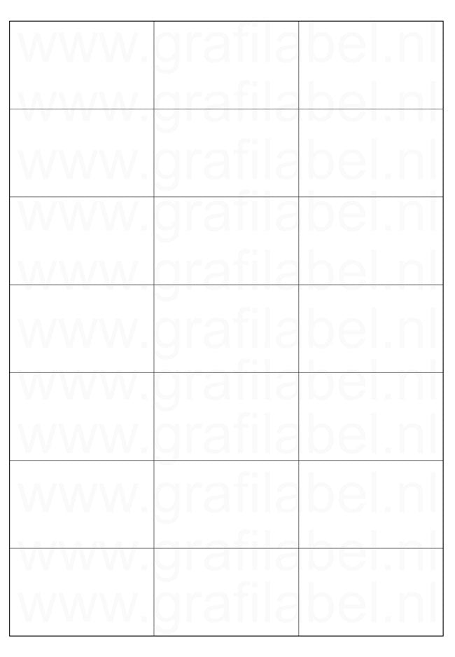 Wit A4 etiket / Laservel 70x42,4mm - 21 per vel afneembaar (doos à 600 vel)