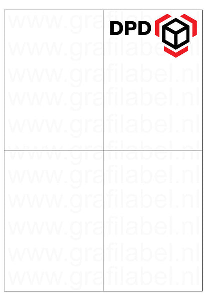 Verzendetiket / Pakketlabel DPD - 105x148,5mm - 4 labels per vel - doos à 1.000 vel