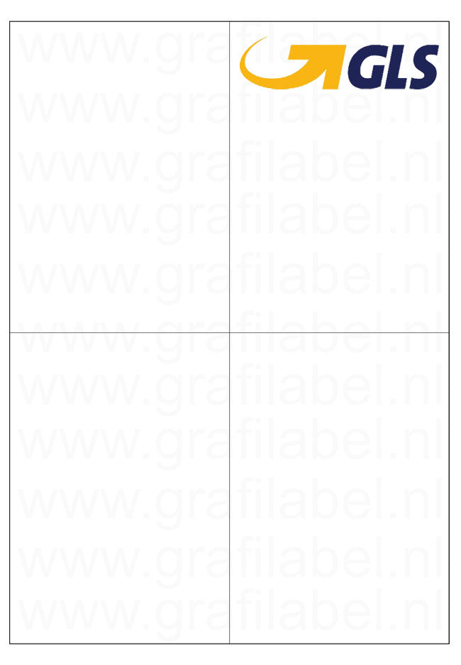 Verzendetiket / Pakketlabel GLS 105x148,5mm - 4 labels per vel - doos à 600 vel