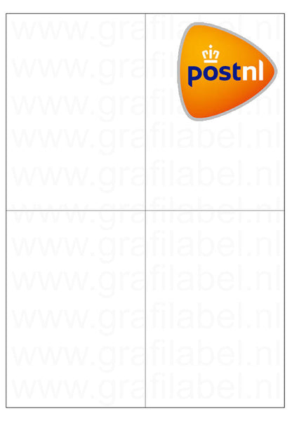 Verzendetiket / Pakketlabel PostNL - 105x148,5mm - 4 labels per vel - doos à 600 vel