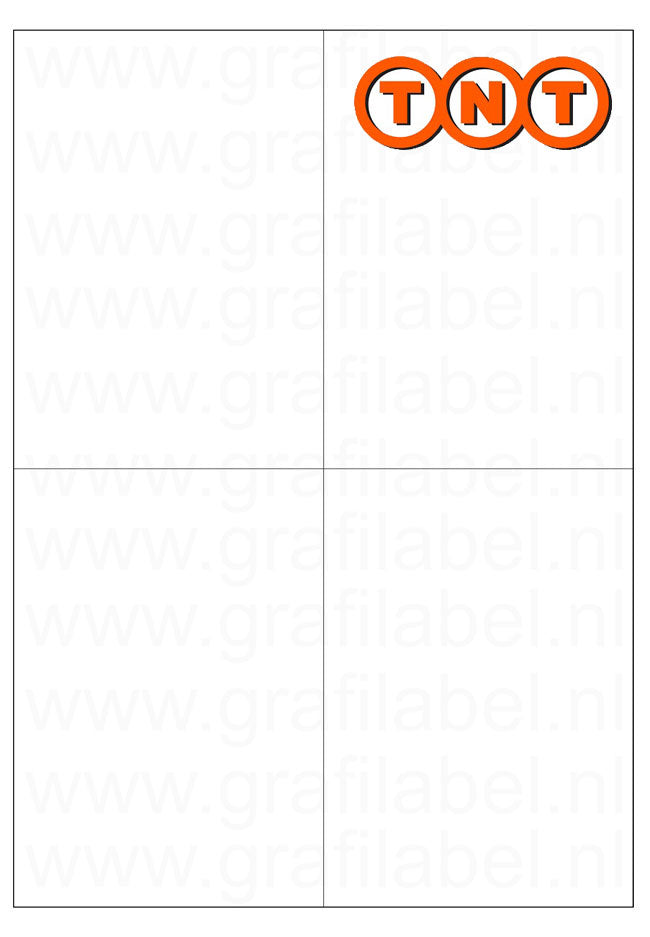 Verzendetiket / Pakketlabel TNT 105x148,5mm - 4 labels per vel - doos à 600 vel