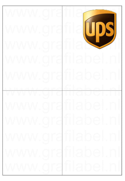 Verzendetiket / Pakketlabel UPS 105x148,5mm - 4 labels per vel - doos à 600 vel