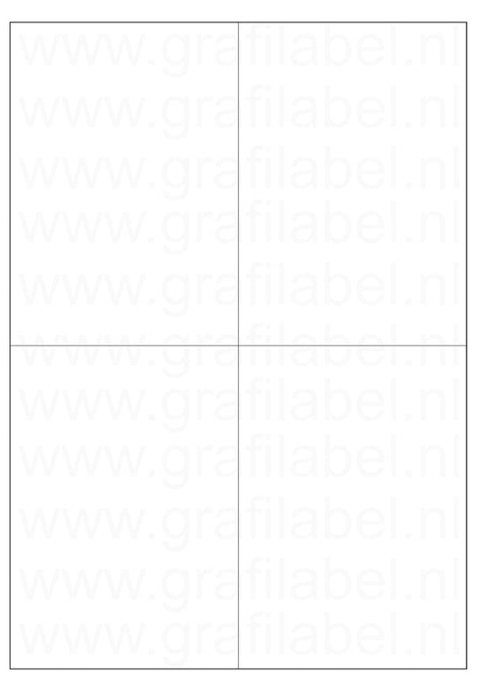Wit A4 etiket / Laservel 105x148,5mm - 4 per vel permanent (doos à 1.000 vel)