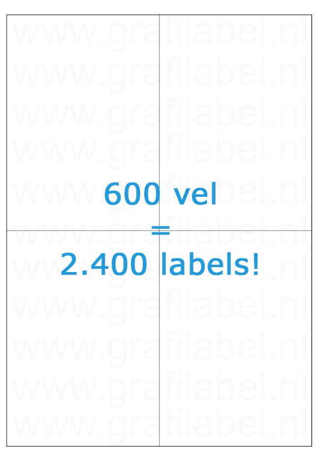 Verzendetiket / Pakketlabel 105x148,5mm - 4 labels per vel - doos à 600 vel