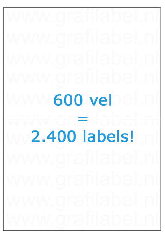 Verzendetiket / Pakketlabel 105x148,5mm - 4 labels per vel - doos à 600 vel