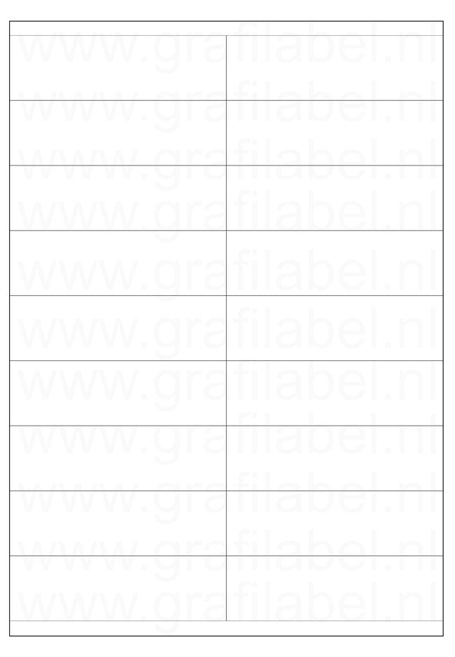Poly-Ethyleen A4 etiket / Laservel Wit mat - 105x31,4mm - 18 per vel - extra permanent (doos à 300 vel)