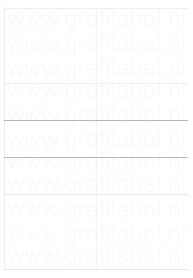 Wit A4 etiket / Laservel 105x42,4mm - 14 per vel afneembaar (doos à 600 vel)