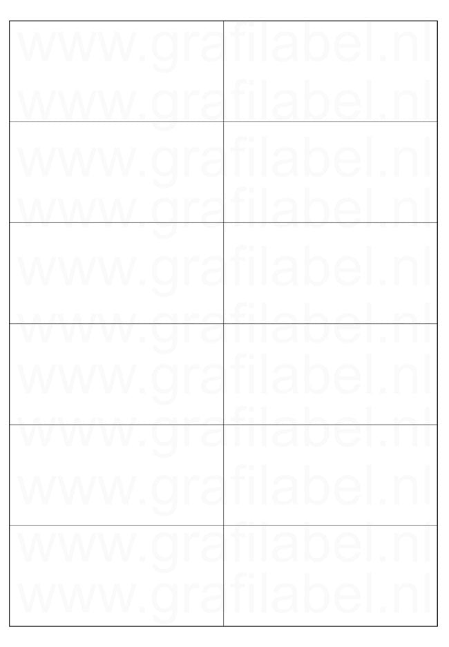 Wit A4 etiket / Laservel 105x49,5mm - 12 per vel permanent (doos à 1.000 vel)