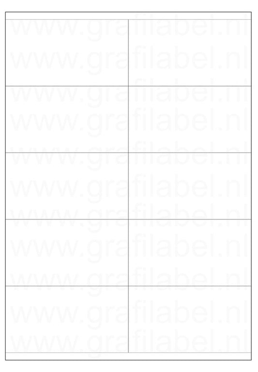 Wit A4 etiket / Laservel 105x56,8mm - 10 per vel permanent (doos à 200 vel)