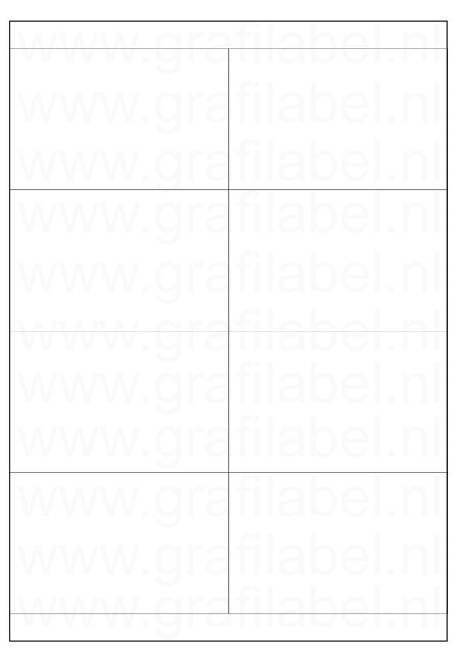 Wit A4 etiket / Laservel 105x67,7mm - 8 per vel permanent (doos à 1.000 vel)