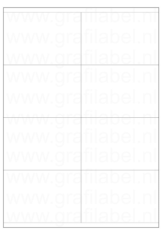 Hoogglans wit A4 etiket / Laservel 105x71mm - 8 per vel permanent (doos à 500 vel)
