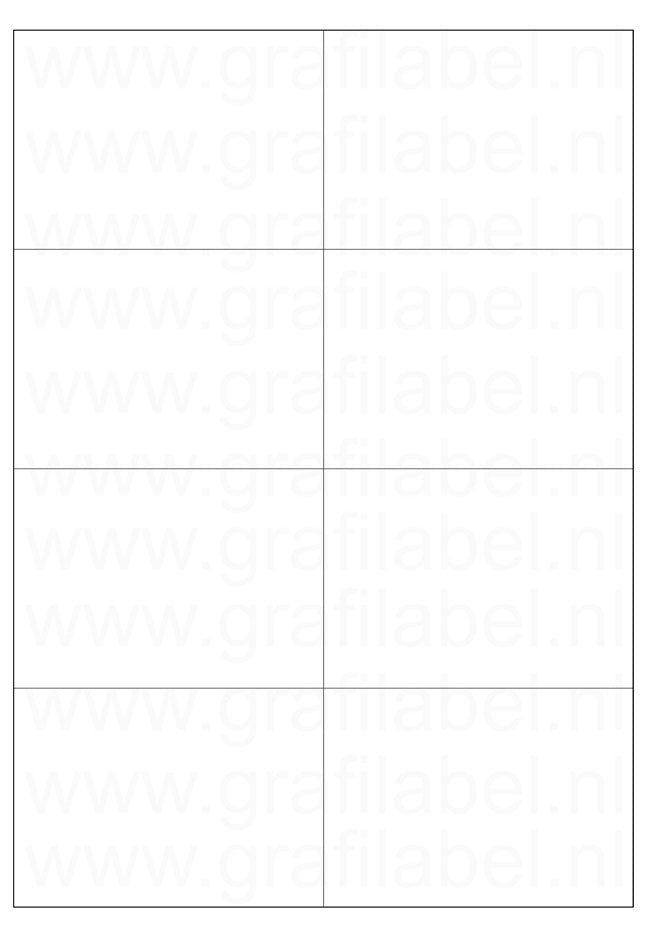 Wit A4 etiket / Laservel 105x74,25mm - 8 per vel permanent (doos à 1.000 vel)