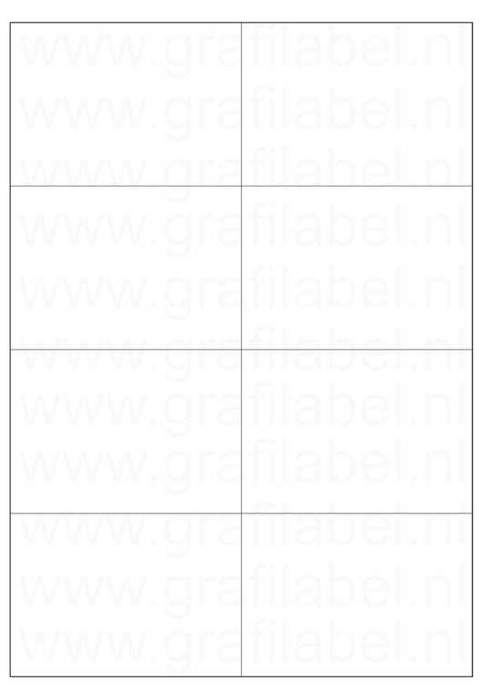 Wit A4 etiket / Laservel 105x74,25mm - 8 per vel permanent (doos à 1.000 vel)
