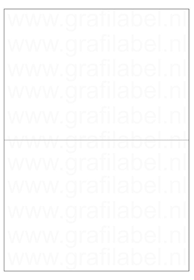 Polyester A4 etiket / Laservel Transparant mat - 210x148,5mm - 2 per vel - permanent (doos à 200 vel)