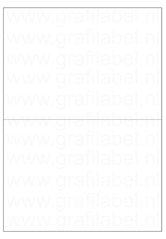 Hoogglans wit A4 etiket / Laservel 210x148,5m - 2 per vel permanent (doos à 500 vel)