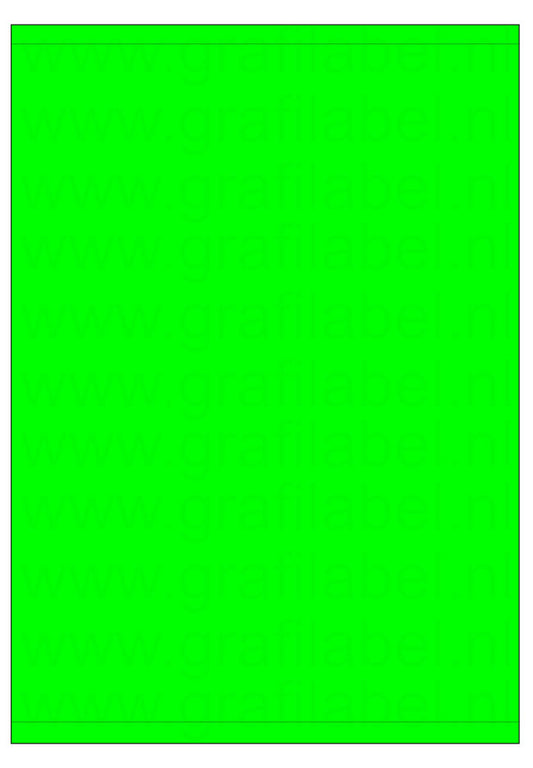 Fluor groen A4 etiket / Laservel 210x280mm - 1 per vel permanent (doos à 200 vel)