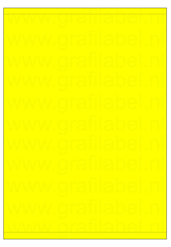 Fluor geel A4 etiket / Laservel 210x280mm - 1 per vel permanent (doos à 200 vel)