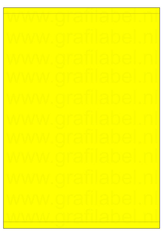 Fluor geel A4 etiket / Laservel 210x280mm - 1 per vel permanent (doos à 200 vel)
