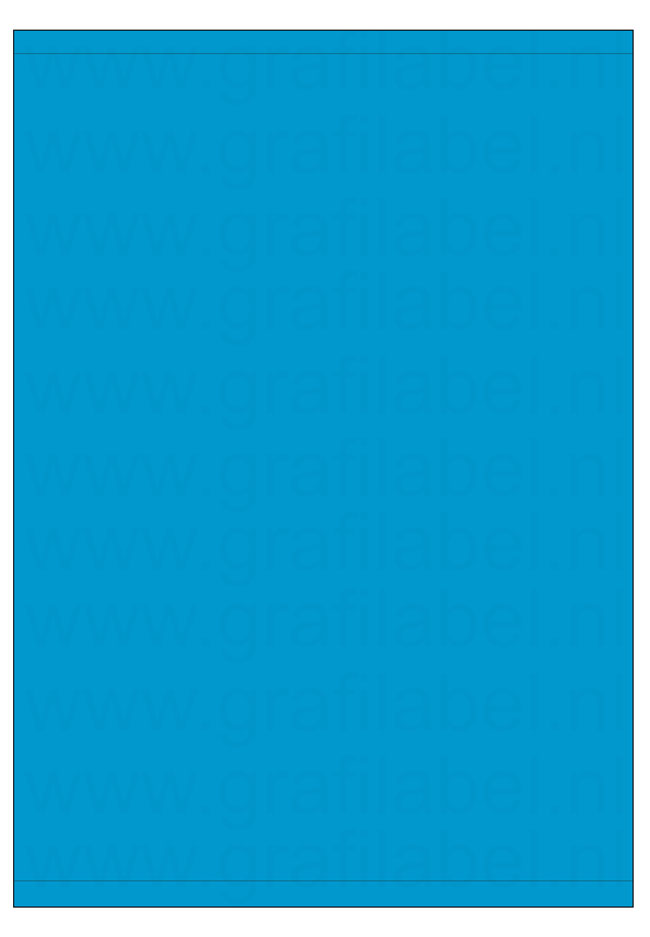 Blauw A4 etiket / Laservel 210x280mm - 1 per vel permanent (doos à 200 vel)