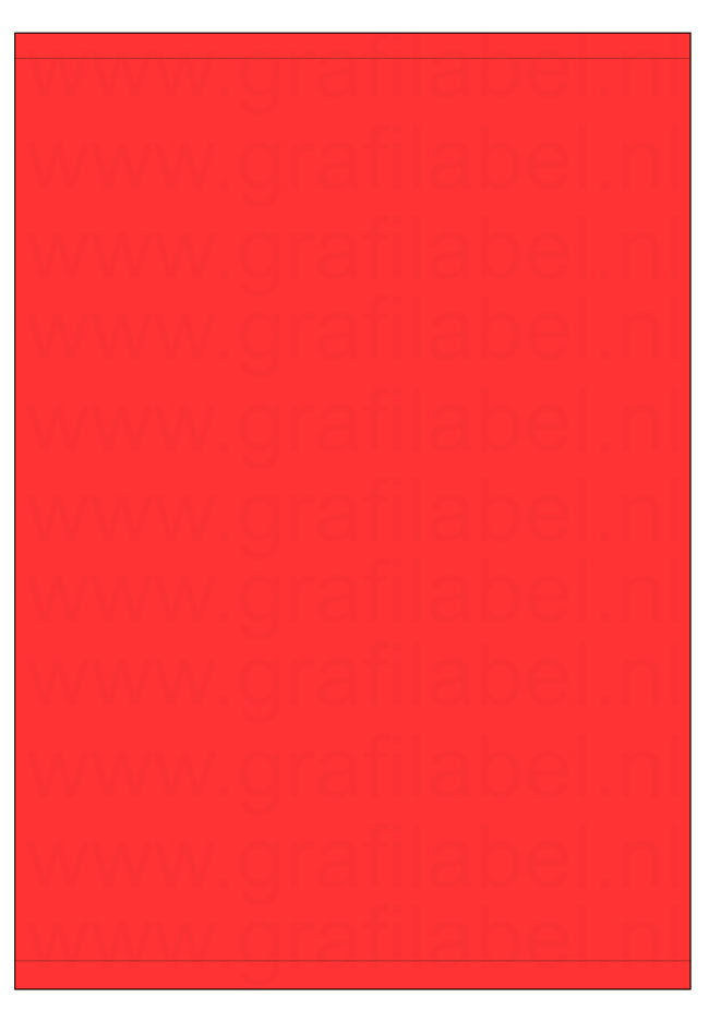 Rood A4 etiket / Laservel 210x280mm - 1 per vel permanent (doos à 200 vel)