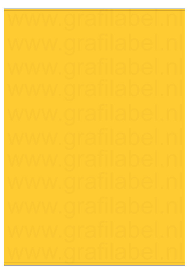 Geel A4 etiket / Laservel 210x292mm - 1 per vel permanent (doos à 200 vel)