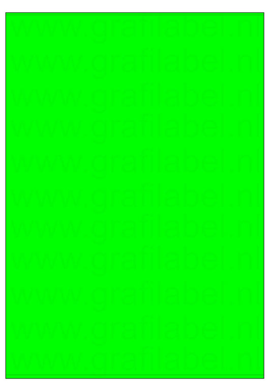 Fluor groen A4 etiket / Laservel 210x292mm - 1 per vel permanent (doos à 200 vel)