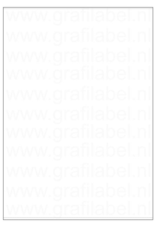 Hoogglans wit A4 etiket / Laservel 210x292mm - 1 per vel permanent (doos à 500 vel)