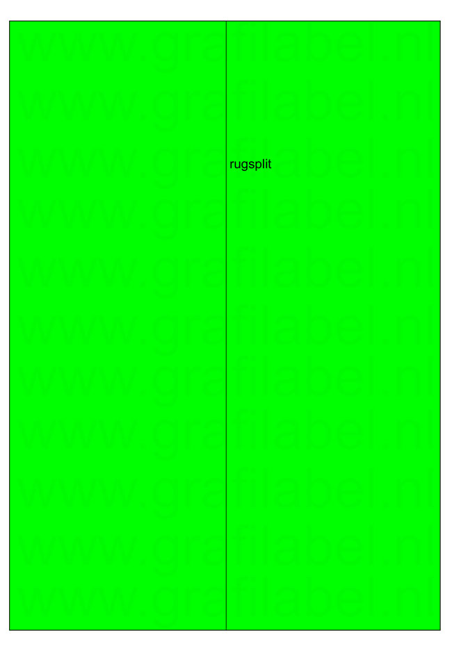 Fluor groen A4 etiket / Laservel 210x297mm - 1 per vel permanent (doos à 200 vel)