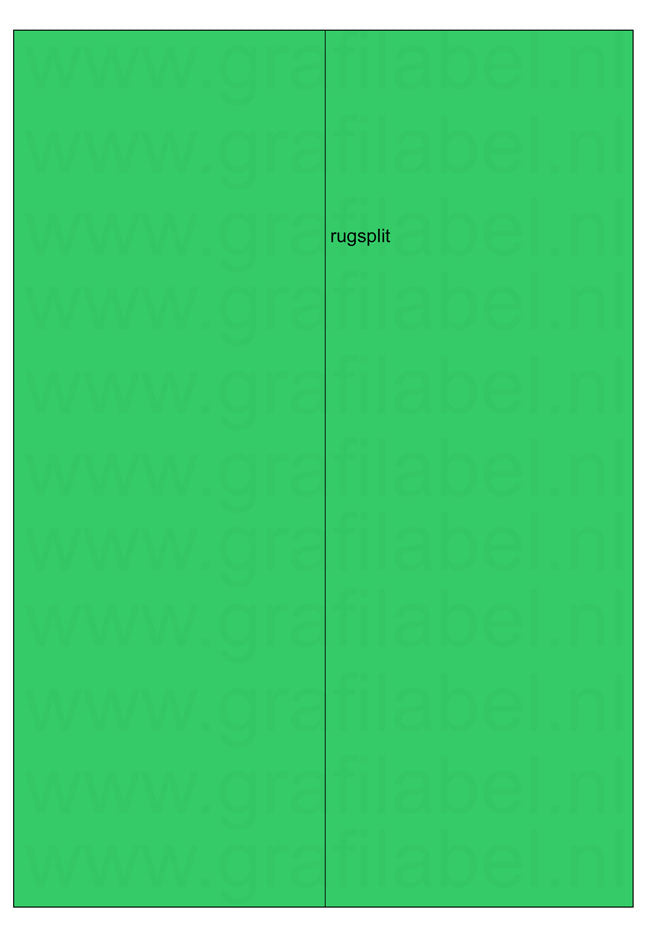 Groen A4 etiket / Laservel 210x297mm - 1 per vel permanent (doos à 200 vel)