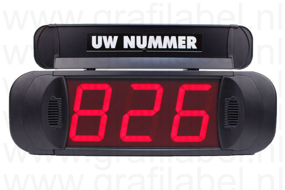 Volgnummersysteem 3-cijferig met oplopende nummering bedraad incl. bedieningsconsole