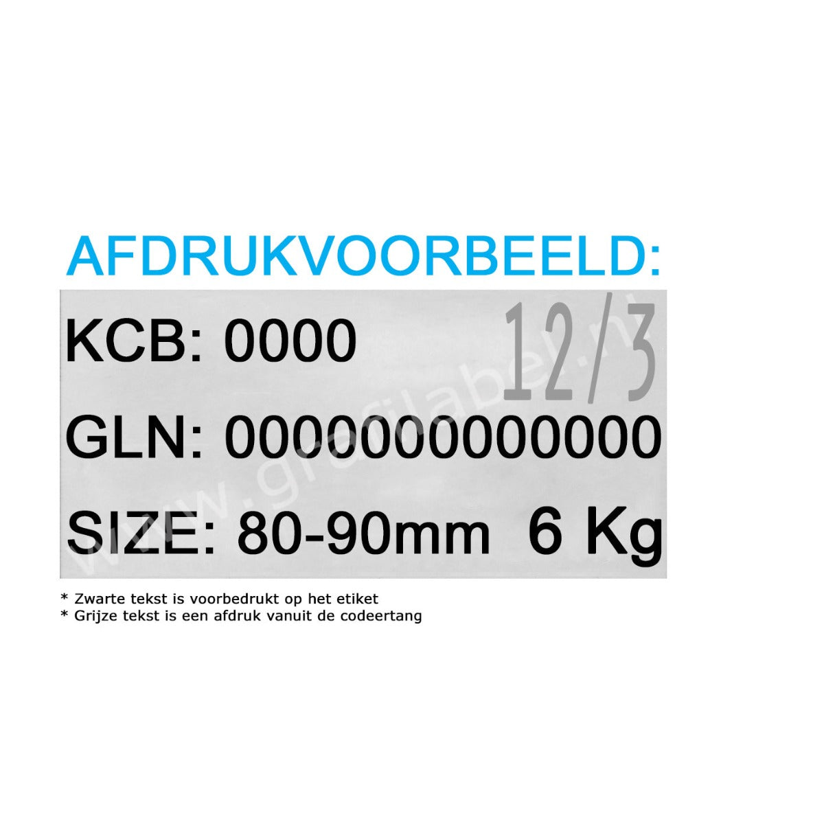 Codeertang Blitz 1-regelig voor 37x19mm etiket (X-model) 