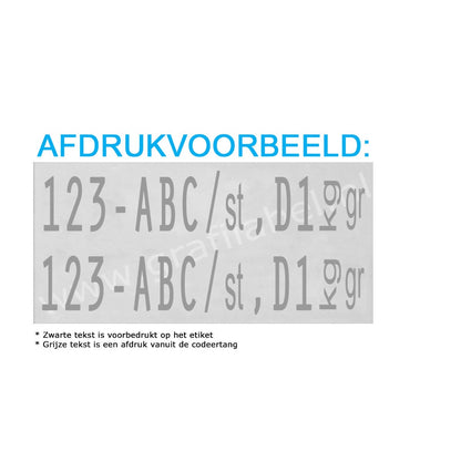 Codeertang EVO 2-regelig voor 37x19mm etiket (X-model) 