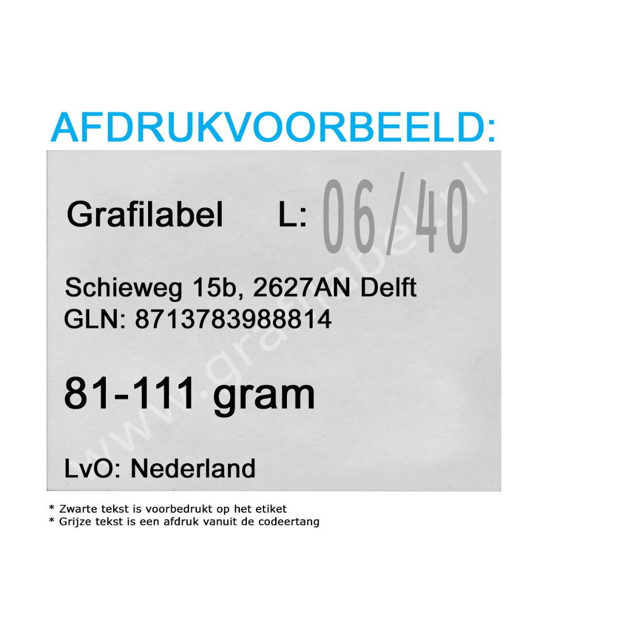 Codeertang Blitz 1-regelig voor 37x28mm etiket (W-model) 