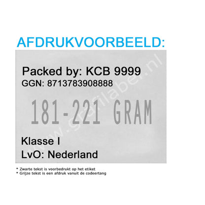 Codeertang Blitz 1-regelig voor 37x28mm etiket (W-model) 