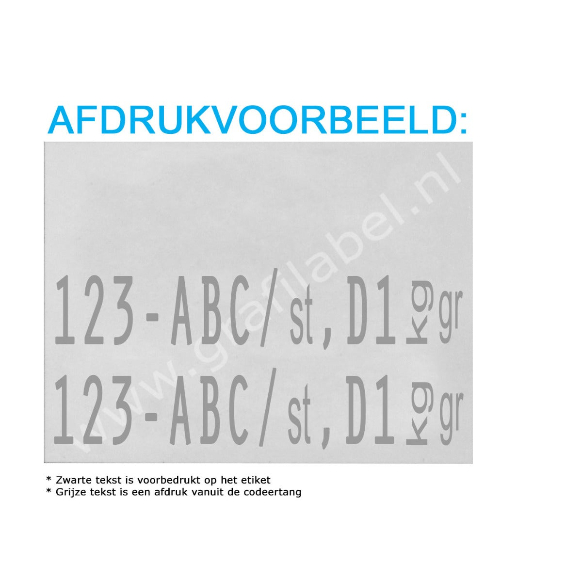 Codeertang Blitz 2-regelig voor 37x28mm etiket (W-model) 