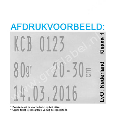 Codeertang Blitz 3-regelig voor 37x28mm etiket (W-model) 
