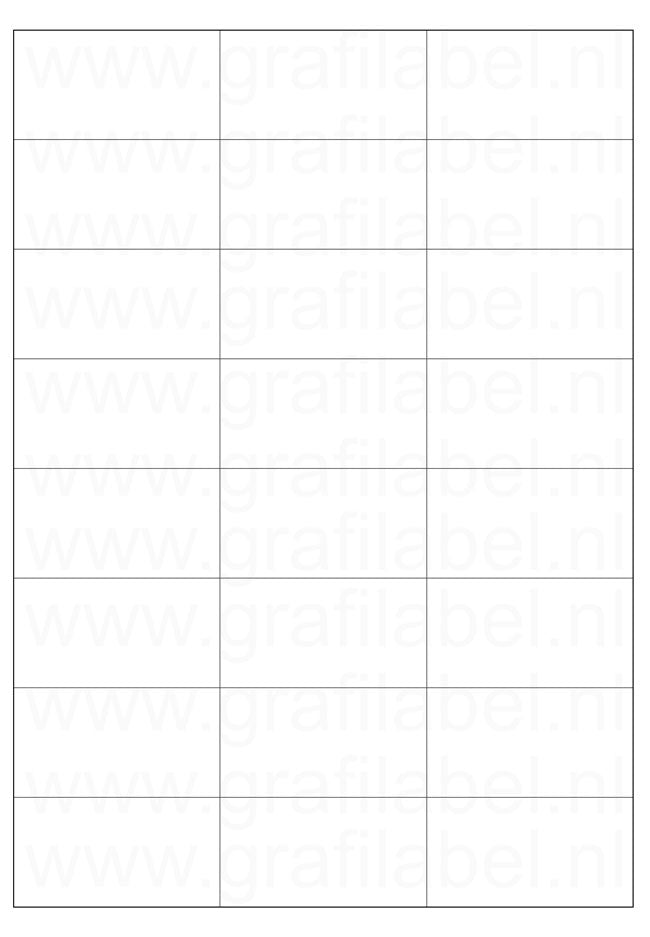Hoogglans wit A4 etiket / Laservel 70x37,1mm - 24 per vel permanent (doos à 500 vel)