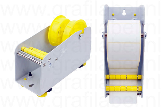 Etiketten wanddispenser (ook voor toonbank) 77mm breed