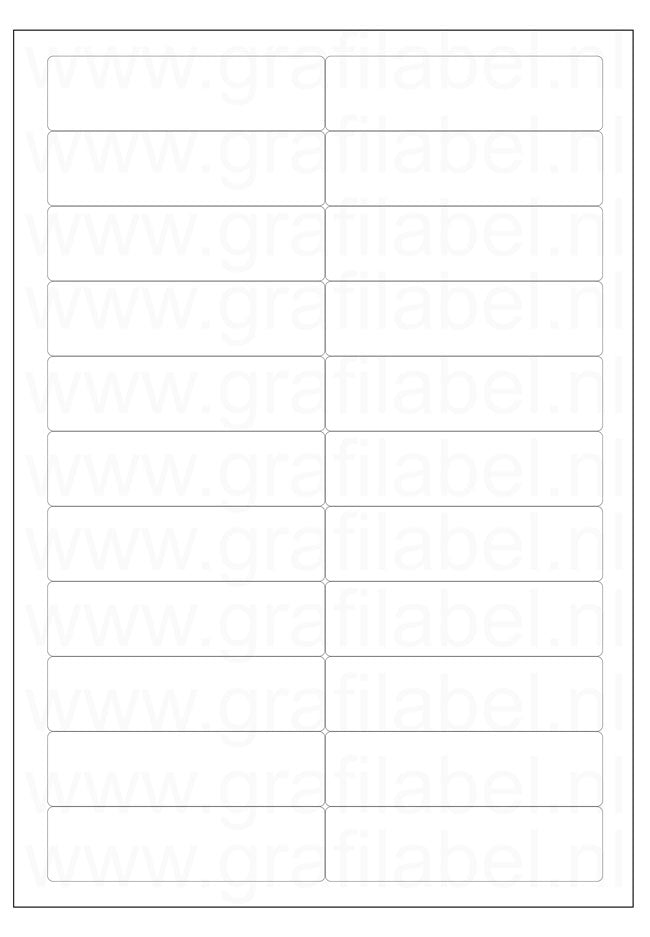 Polyester A4 etiket / Laservel Transparant glanzend - 94x25,4mm - 22 per vel - permanent (doos à 200 vel)