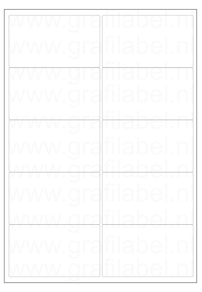 Wit A4 etiket / Laservel 99,1x56,8mm - 10 per vel afneembaar (doos à 600 vel)
