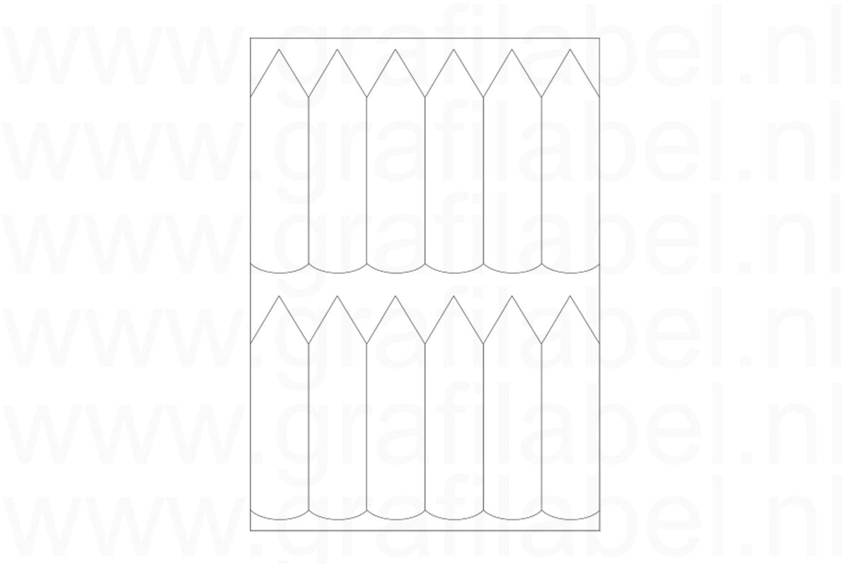 Steeketiket / Plantenlabel A4 laservel (polyester) 13,5 x 3,5 cm - 12 per vel