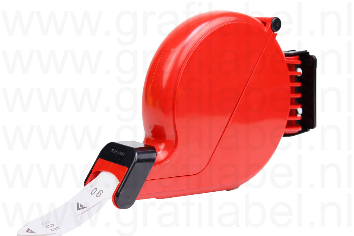 Volgnummer dispenser rood