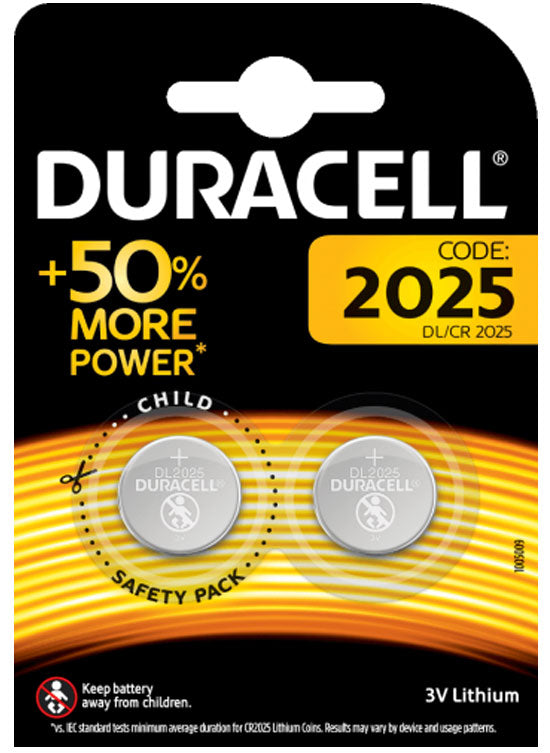 Batterij Duracell Lithium CR2025 2-pack - DL2025/2